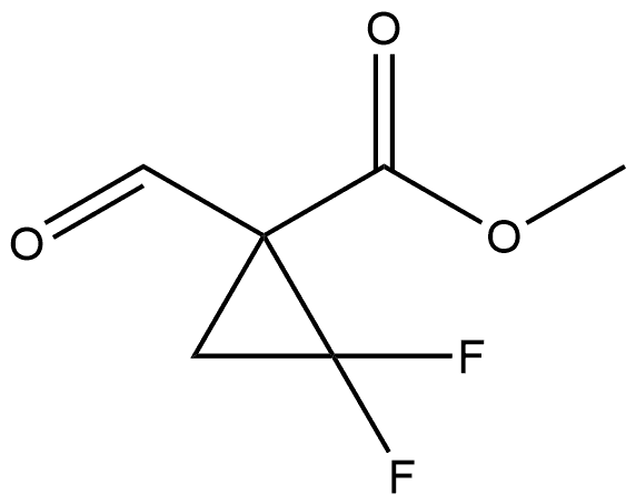 Methyl 2,2-difluoro-1-formylcyclopropanecarboxylate Struktur