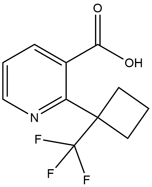 2-[1-(Trifluoromethyl)cyclobutyl]-3-pyridinecarboxylic acid Struktur