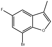 7-Bromo-5-fluoro-3-methyl-1-benzofuran Struktur