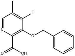 2-Pyridinecarboxylic acid, 4-fluoro-5-methyl-3-(phenylmethoxy)- Struktur