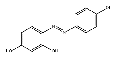 1,3-Benzenediol, 4-[(1E)-2-(4-hydroxyphenyl)diazenyl]- Struktur