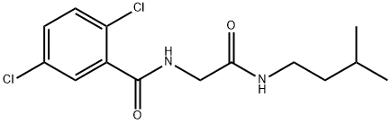 Benzamide, 2,5-dichloro-N-[2-[(3-methylbutyl)amino]-2-oxoethyl]- Struktur