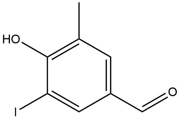 4-Hydroxy-3-iodo-5-methyl-benzaldehyde Struktur