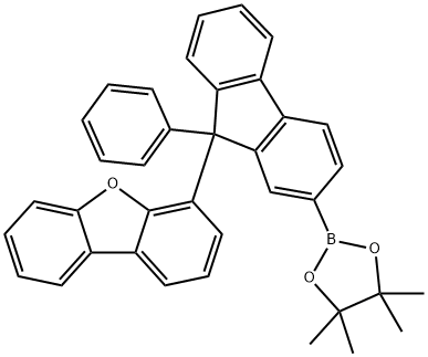 Dibenzofuran, 4-[9-phenyl-2-(4,4,5,5-tetramethyl-1,3,2-dioxaborolan-2-yl)-9H-fluoren-9-yl]- Struktur