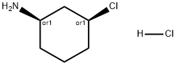 Cyclohexanamine, 3-chloro-, hydrochloride (1:1), (1R,3S)-rel- Struktur