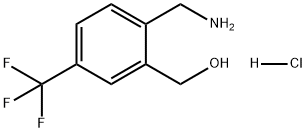 Benzenemethanol, 2-(aminomethyl)-5-(trifluoromethyl)-, hydrochloride (1:1) Struktur