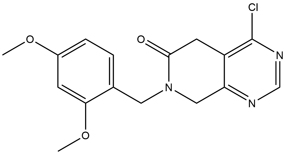 4-Chloro-7-[(2,4-dimethoxyphenyl)methyl]-7,8-dihydropyrido[3,4-d]pyrimidin-6(5H)-one Struktur