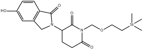 2,6-Piperidinedione, 3-(1,3-dihydro-5-hydroxy-1-oxo-2H-isoindol-2-yl)-1-[[2-(trimethylsilyl)ethoxy]methyl]- Struktur