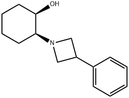 Cyclohexanol, 2-(3-phenyl-1-azetidinyl)-, (1R,2S)- Struktur