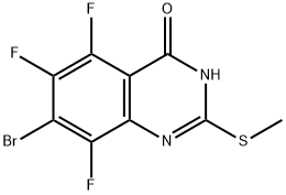 4(3H)-Quinazolinone, 7-bromo-5,6,8-trifluoro-2-(methylthio)- Struktur