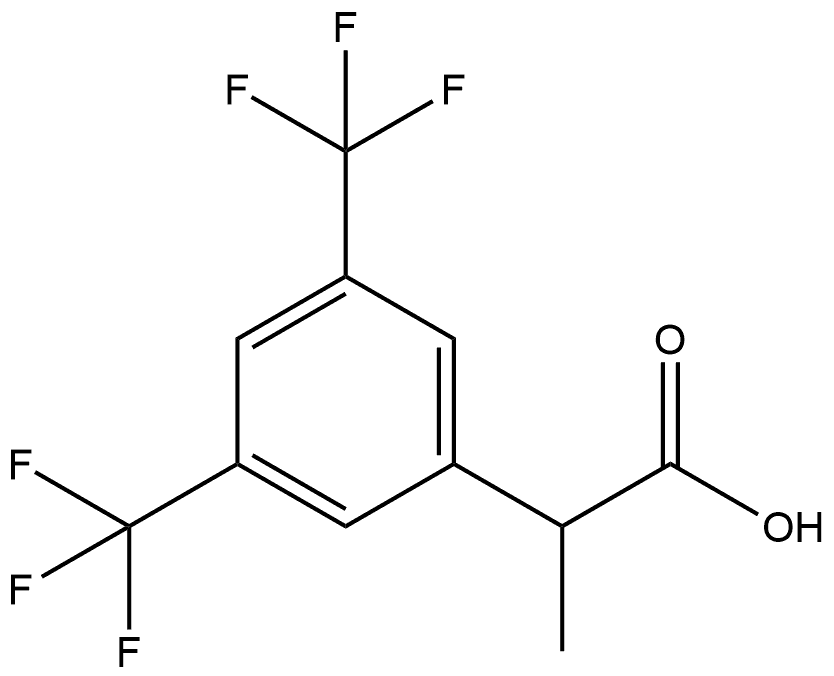 2-[3,5-Bis(trifluoromethyl)phenyl]propanoic Acid Struktur