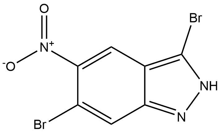 3,6-Dibromo-5-nitro-1H-indazole Struktur