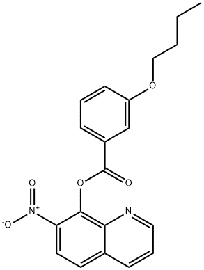 7-Nitro-8-quinolyl=m-butoxybenzoate Struktur