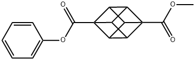 1-Methyl 4-phenyl cubane-1,4-dicarboxylate Struktur