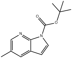 1H-Pyrrolo[2,3-b]pyridine-1-carboxylic acid, 5-methyl-, 1,1-dimethylethyl ester Struktur