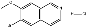 Isoquinoline, 6-bromo-7-methoxy-, hydrochloride (1:1) Struktur