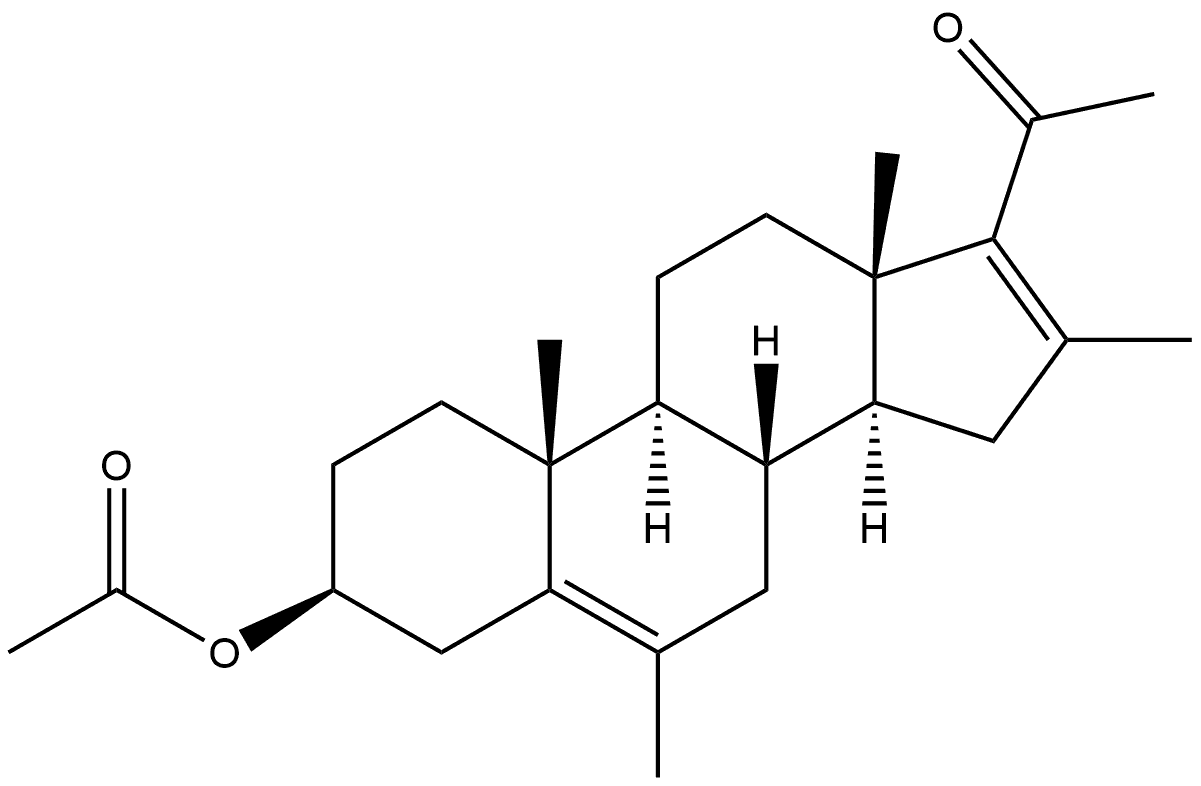 6,16-DIMETHYL-16-DEHYDROPREGNENOLONE ACETATE) Struktur