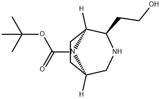 tert-Butyl (1S,2R,5R)-2-(2-hydroxyethyl)-3,8-diazabicyclo[3.2.1]octane-8-carboxylate Struktur