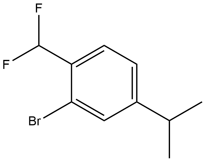 2-Bromo-1-(difluoromethyl)-4-isopropylbenzene Struktur