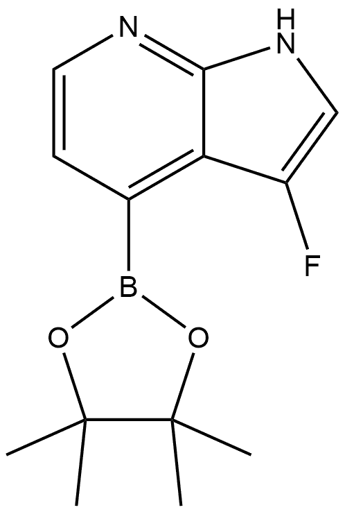 1H-Pyrrolo[2,3-b]pyridine, 3-fluoro-4-(4,4,5,5-tetramethyl-1,3,2-dioxaborolan-2-yl)- Struktur