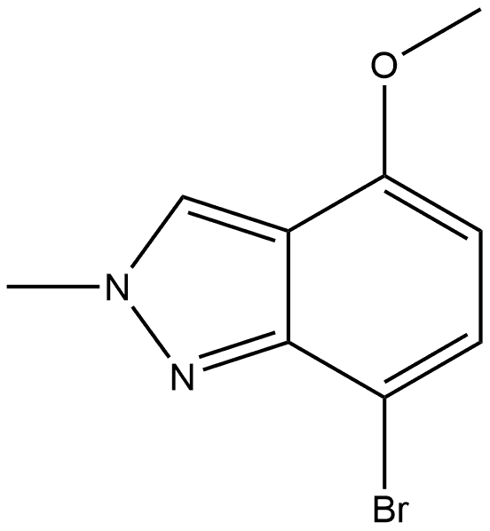 7-bromo-4-methoxy-2-methyl-2H-indazole Struktur