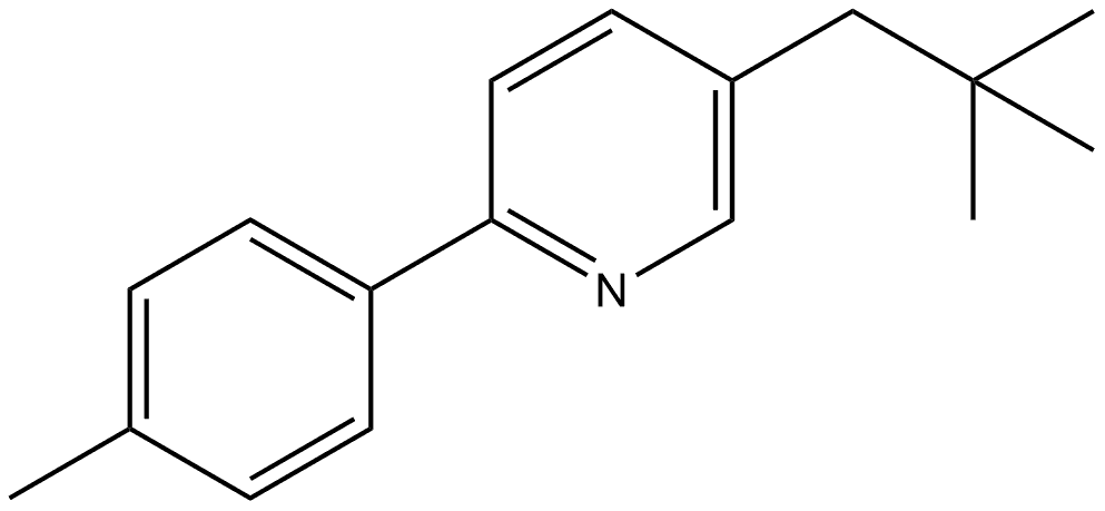 Pyridine, 5-(2,2-dimethylpropyl)-2-(4-methylphenyl)- Struktur