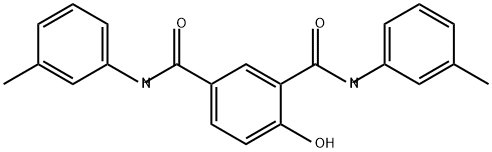 1,3-Benzenedicarboxamide, 4-hydroxy-N1,N3-bis(3-methylphenyl)- Struktur