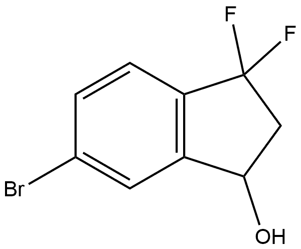 6-bromo-3,3-difluoro-2,3-dihydro-1H-inden-1-ol Struktur