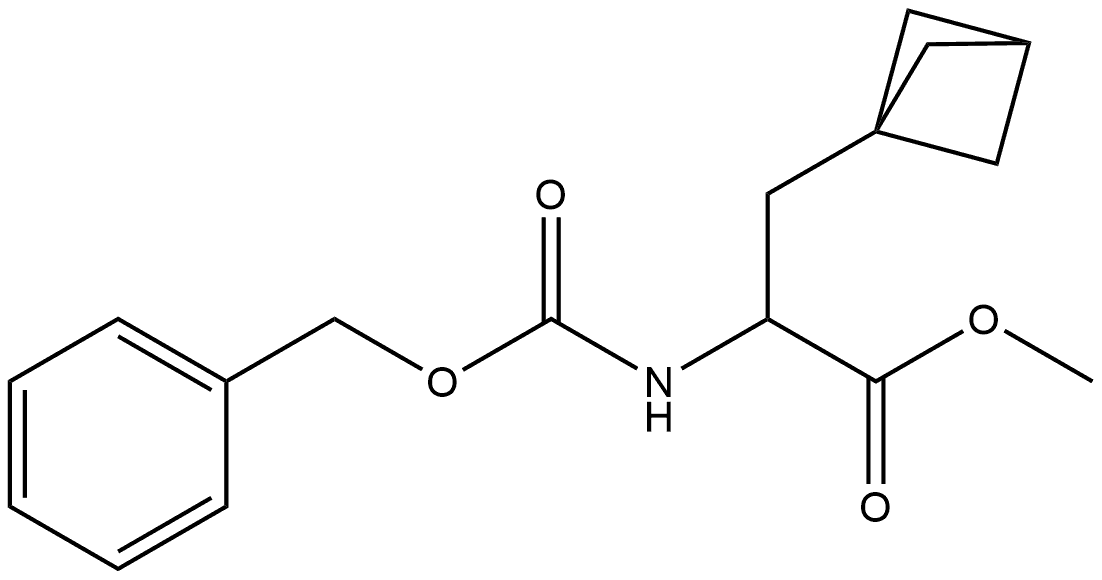 Bicyclo[1.1.1]pentane-1-propanoic acid, α-[[(phenylmethoxy)carbonyl]amino]-, methyl ester Struktur