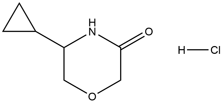 5-cyclopropylmorpholin-3-one hydrochloride Struktur