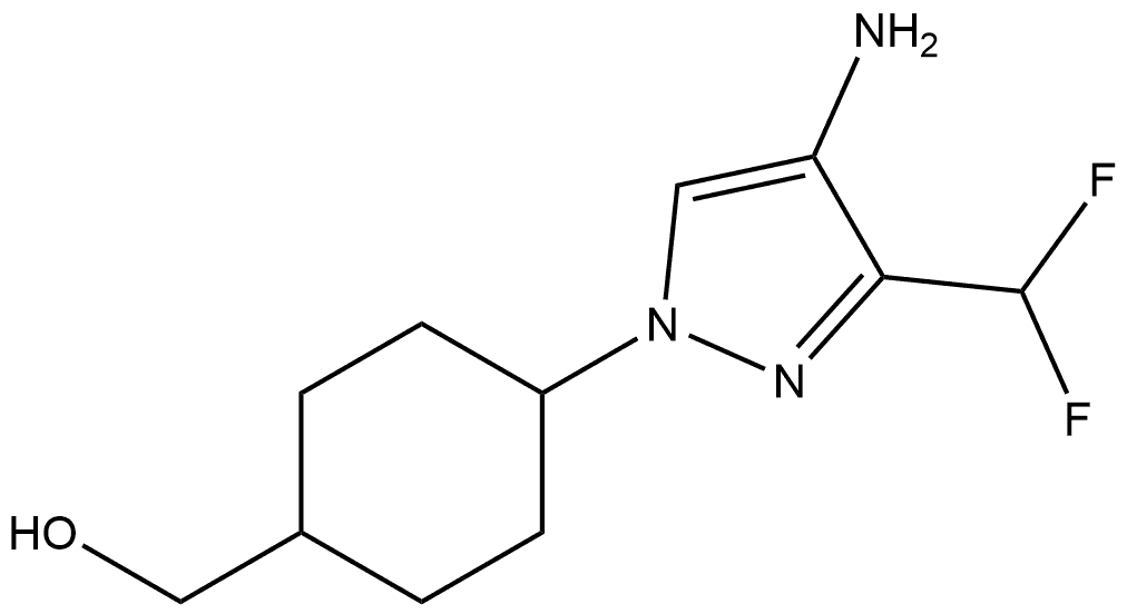 (4-(4-amino-3-(difluoromethyl)-1H-pyrazol-1-yl)cyclohexyl)methanol Struktur