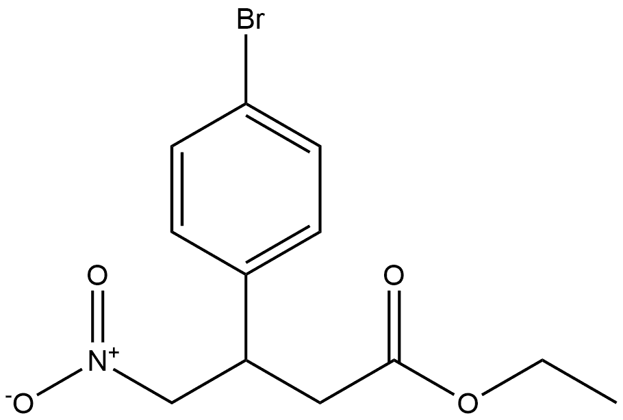 Benzenepropanoic acid, 4-bromo-β-(nitromethyl)-, ethyl ester Struktur