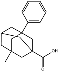 Tricyclo[3.3.1.13,7]decane-1-carboxylic acid, 3-methyl-5-phenyl- Struktur