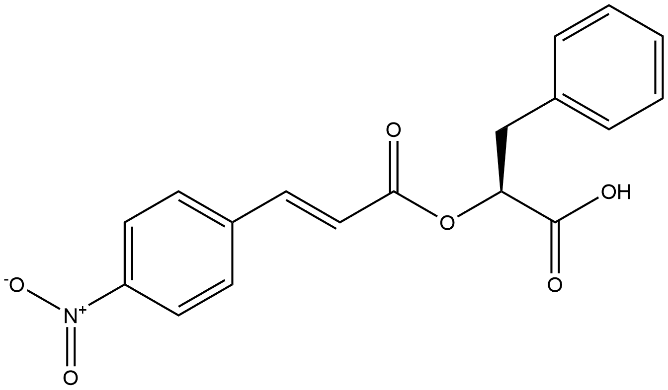 (αS)-α-[[(E)-3-(4-Nitrophenyl)-1-oxo-2-propenyl]oxy]benzenepropanoic acid Struktur