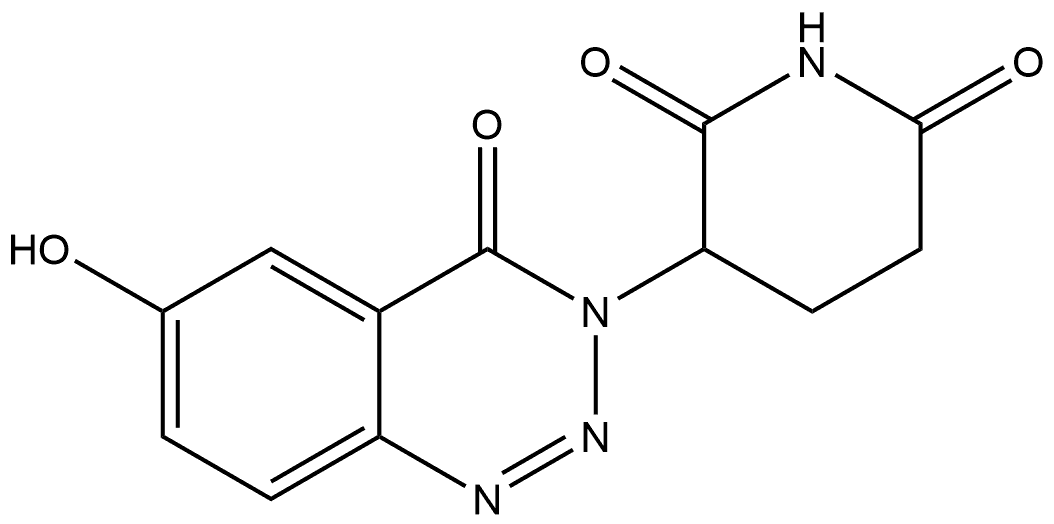 3-(6-hydroxy-4-oxobenzo[d][1,2,3]triazin-3(4H)-yl)piperidine-2,6-dione Struktur