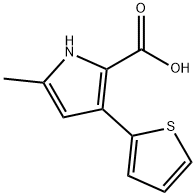 5-Methyl-3-(thiophen-2-yl)-1H-pyrrole-2-carboxylic acid Struktur