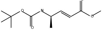 2-Pentenoic acid, 4-[[(1,1-dimethylethoxy)carbonyl]amino]-, methyl ester, (2E,4R)- Struktur