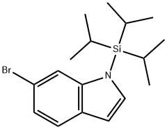 1H-Indole, 6-bromo-1-[tris(1-methylethyl)silyl]- Struktur