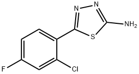 5-(2-chloro-4-fluorophenyl)-1,3,4-thiadiazol-2-amine Struktur