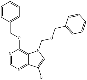 5H-Pyrrolo3,2-dpyrimidine, 7-bromo-4-(phenylmethoxy)-5-(phenylmethoxy)methyl- Struktur