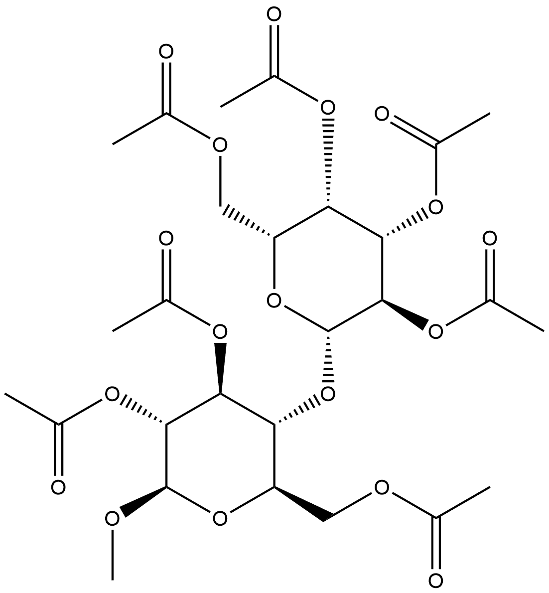 β-D-Glucopyranoside, methyl 4-O-(2,3,4,6-tetra-O-acetyl-β-D-galactopyranosyl)-, 2,3,6-triacetate