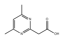 2-Pyrimidineacetic acid, 4,6-dimethyl- Struktur