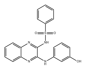 Benzenesulfonamide, N-[3-[(3-hydroxyphenyl)amino]-2-quinoxalinyl]- Struktur