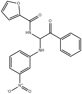 N-{1-[(3-Nitrophenyl)amino]-2-oxo-2-phenylethyl}furan-2-carboxamide Struktur