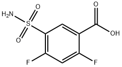 Benzoic acid, 5-(aminosulfonyl)-2,4-difluoro- Struktur