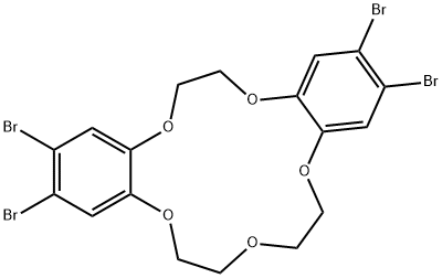 Dibenzo[b,h][1,4,7,10,13]pentaoxacyclopentadecin, 2,3,13,14-tetrabromo-6,7,9,10,17,18-hexahydro- Struktur