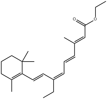 2,4,6,8-Nonatetraenoic acid, 7-ethyl-3-methyl-9-(2,6,6-trimethyl-1-cyclohexen-1-yl)-, ethyl ester, (2E,4E,6Z,8E)- (9CI) Struktur