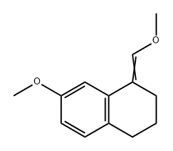 Naphthalene, 1,2,3,4-tetrahydro-7-methoxy-1-(methoxymethylene)- Struktur