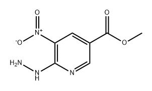 3-Pyridinecarboxylic acid, 6-hydrazinyl-5-nitro-, methyl ester Struktur