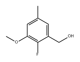 Benzenemethanol, 2-fluoro-3-methoxy-5-methyl- Struktur